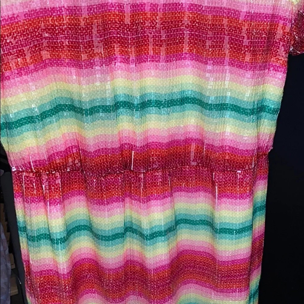 J.‎ Crew sequin Multicolor Striped Midi Dress size 10